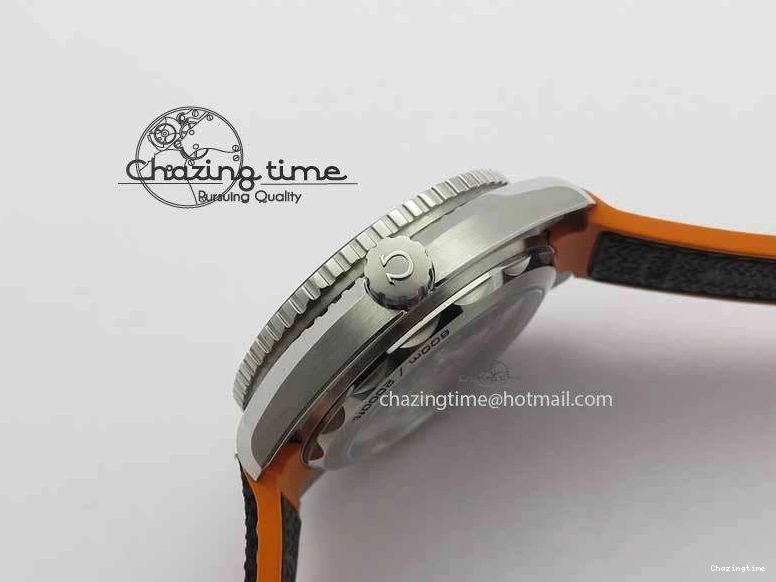 0521 Resilient Planet Ocean 2016 43.5mm SS OM 1:1 Best Edition Black Dial On Black Nylon Strap A 8167